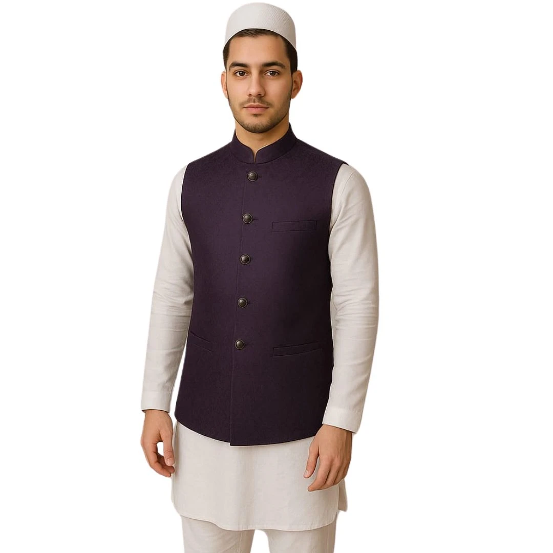 Royal Purple Embroidered Islamic Classic...