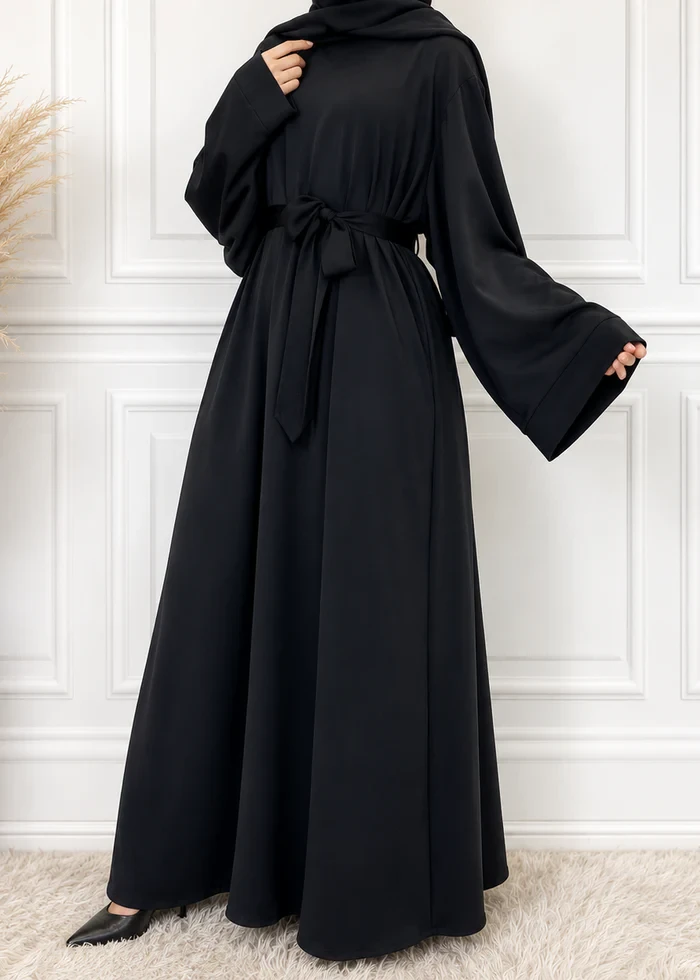 10-in Dailywear Abaya in Black | Casual Modest Wear